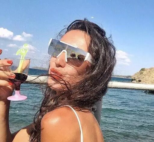 City White Sunglass For Girls