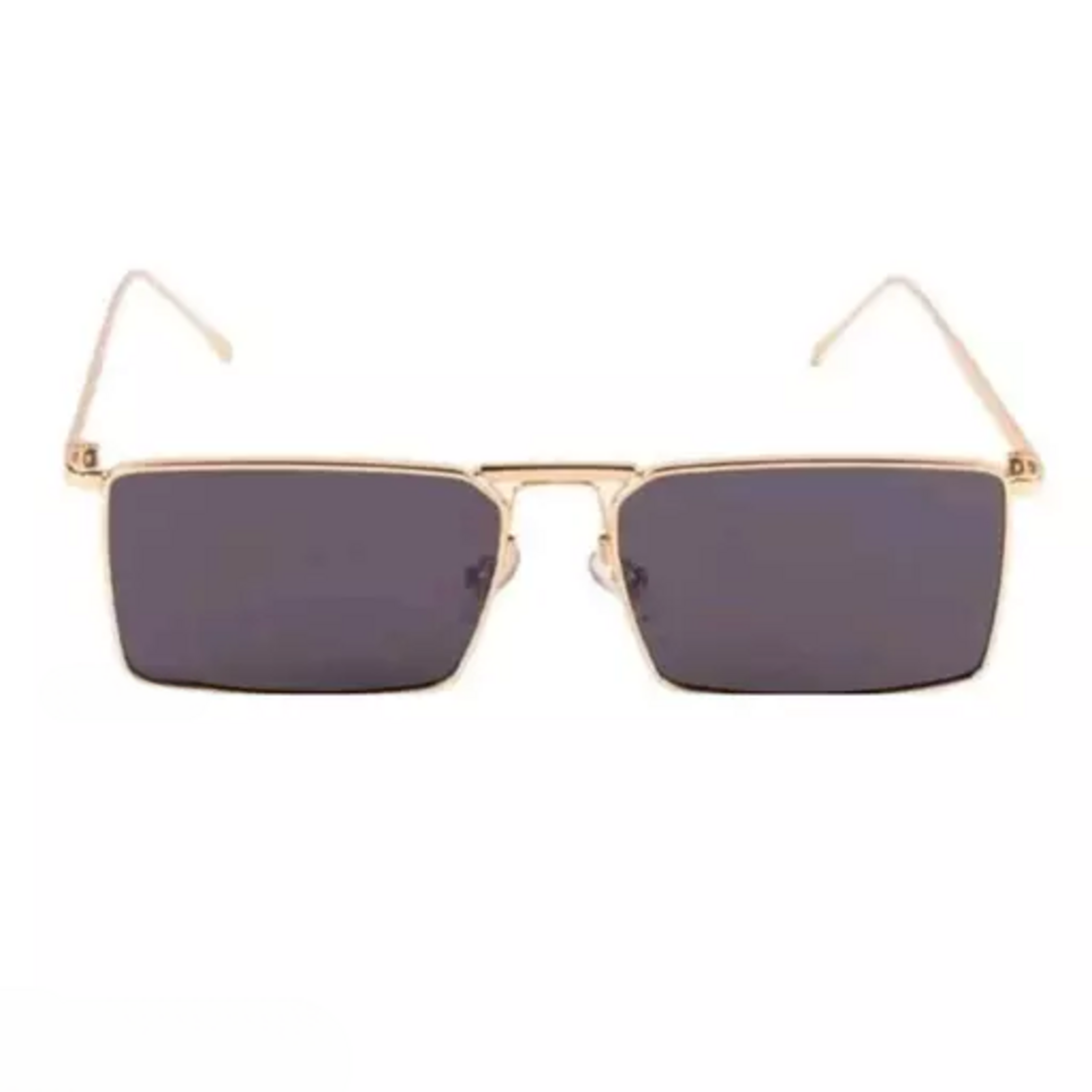 Square Gold Black Unisex Sunglass