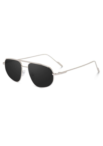 Pilot Silver Black Sunglass