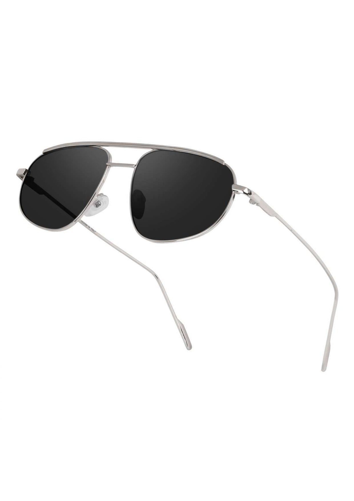 Pilot Silver Black Sunglass