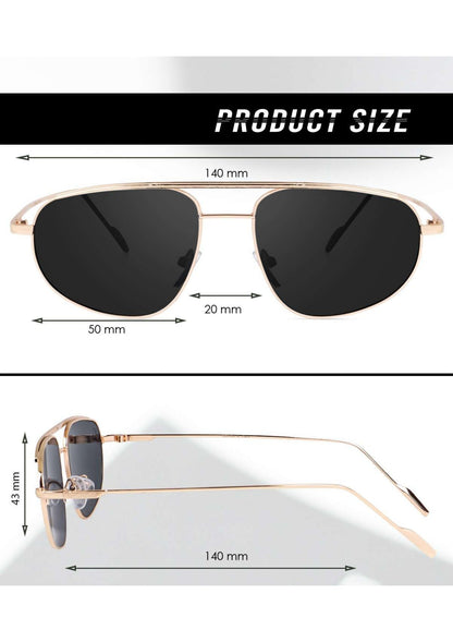 Pilot Gold Black Sunglass