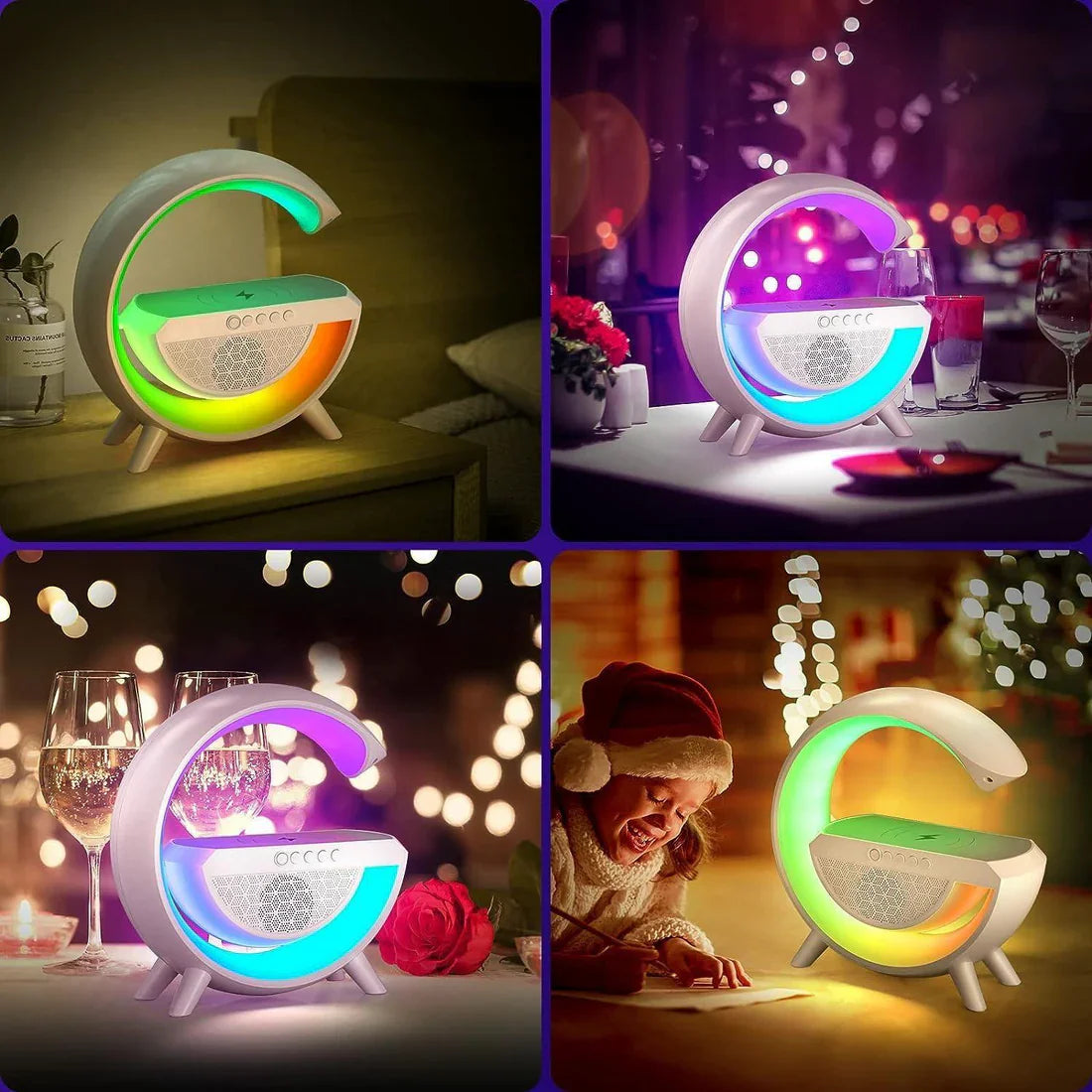 G-Shape LED Lamp & Bluetooth Speaker