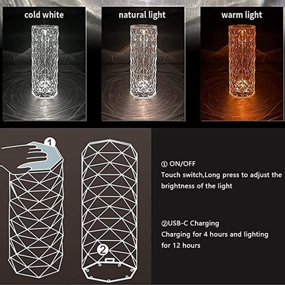 Crystal Diamond Lamp USB Charging