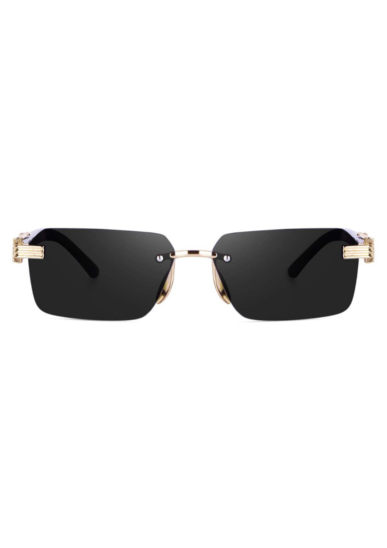 Black Rimeless Unisex Sunglass