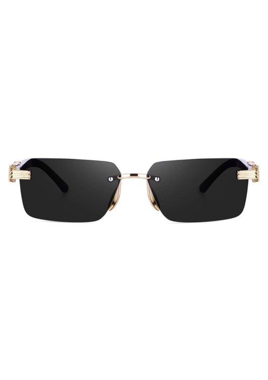 Black Rimeless Unisex Sunglass