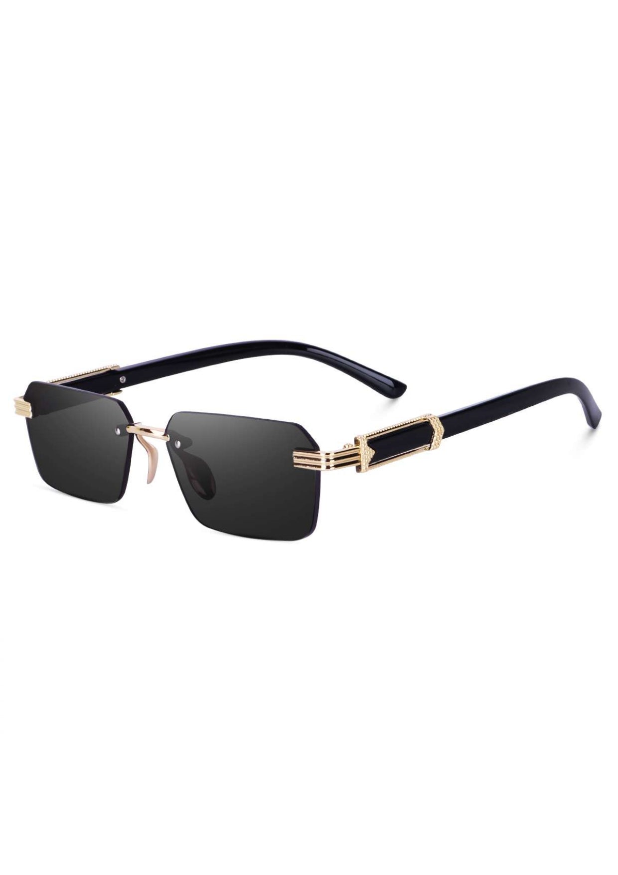 Black Rimeless Unisex Sunglass