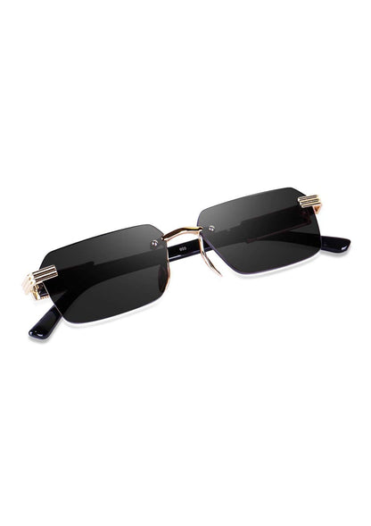 Black Rimeless Unisex Sunglass