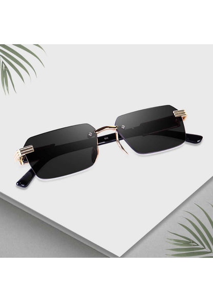 Black Rimeless Unisex Sunglass