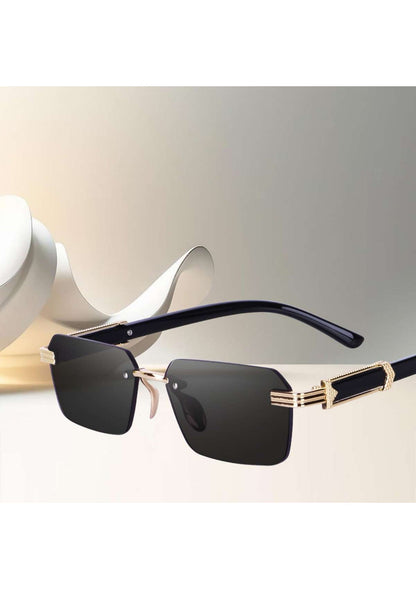 Black Rimeless Unisex Sunglass