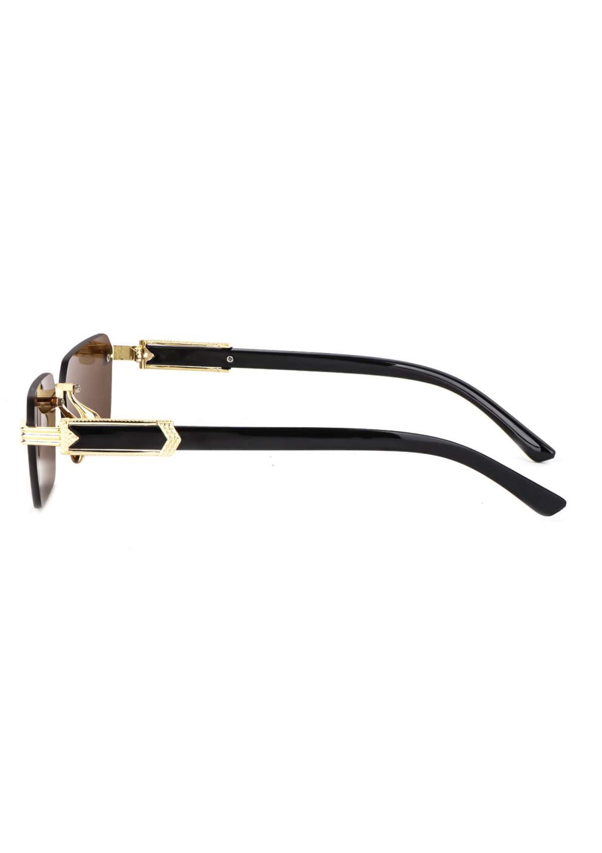 Brown Rimeless Unisex Sunglass