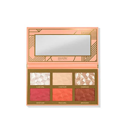 Imagic PROfessional Cosmetics 6 COLOR HIGHLIGHT,BLUSH AND CONTOUR PALETTE 24.g