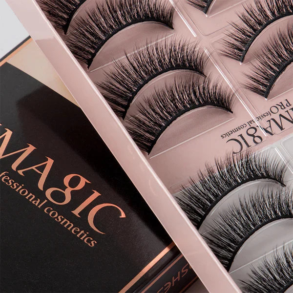 Imagic PROfessional Synthetic Fibers False Eyelashes (Pack of 10)