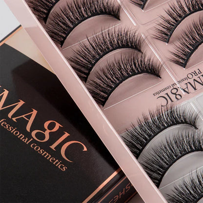 Imagic PROfessional Synthetic Fibers False Eyelashes (Pack of 10)