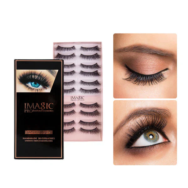 Imagic PROfessional Synthetic Fibers False Eyelashes (Pack of 10)