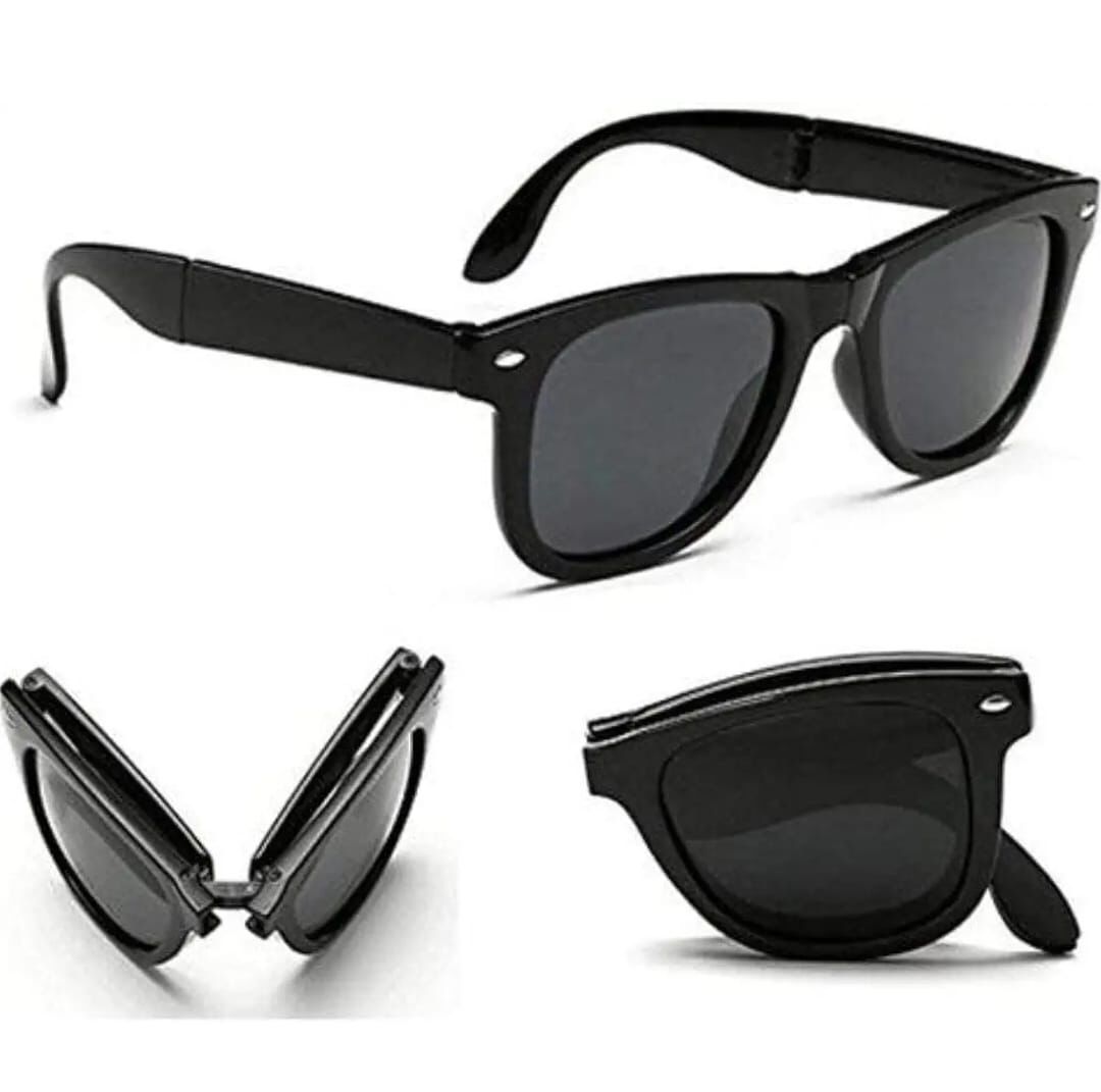 Folding Black Unisex Sunglass