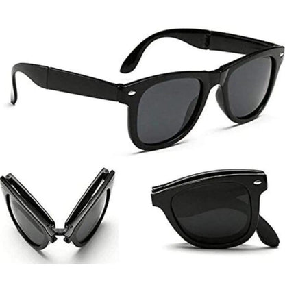 Folding Black Unisex Sunglass