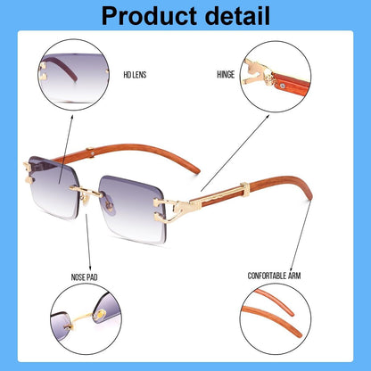 Rimeless Sunglass With Purple Shade