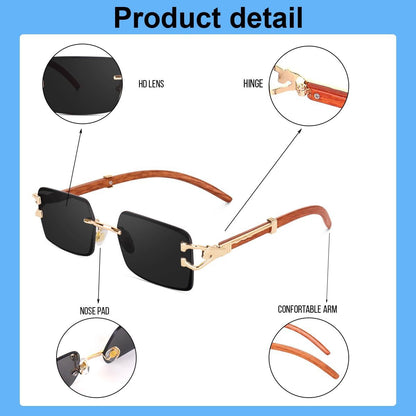 Rimeless Sunglass With Black Shade