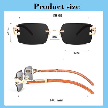 Rimeless Sunglass With Black Shade