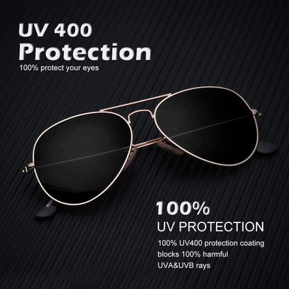 Aviator Black Unisex Sunglass