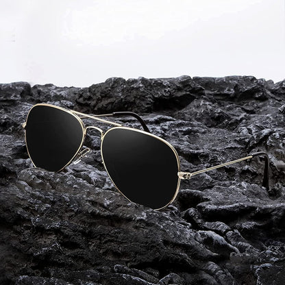 Aviator Black Unisex Sunglass