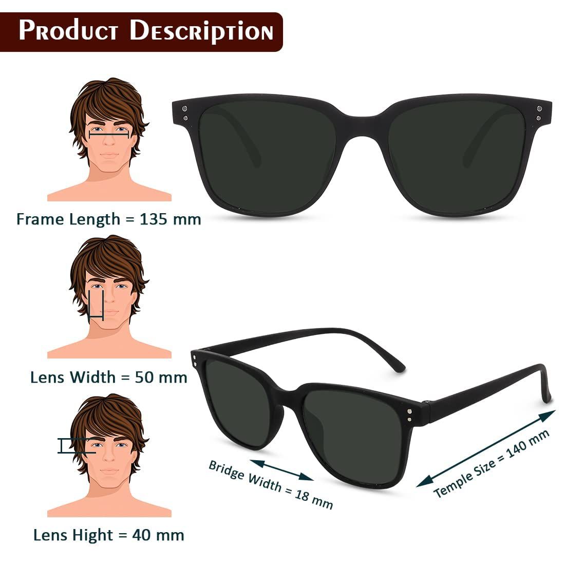 Unisex Black Sunglass