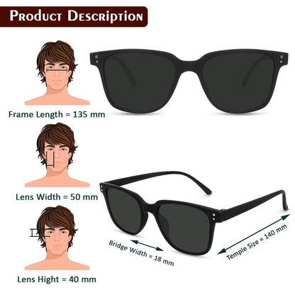 Unisex Black Sunglass