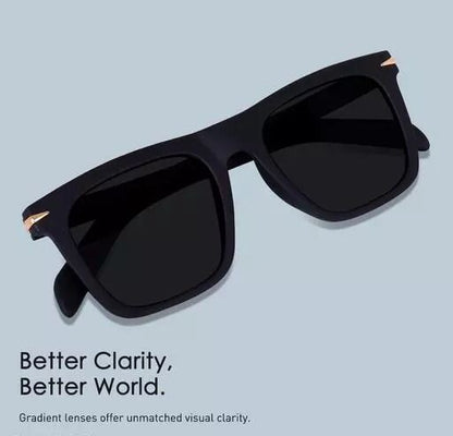 Square Black Unisex Sunglass