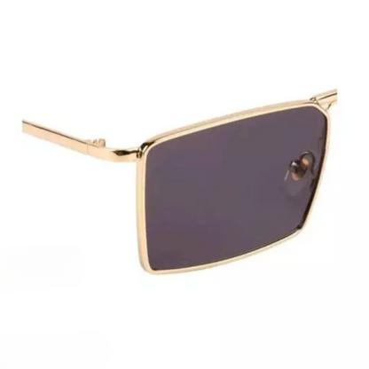 Square Gold Black Unisex Sunglass