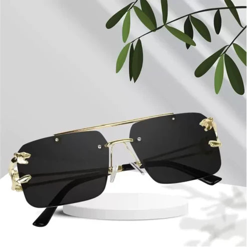 Black RImless Unisex Sunglass