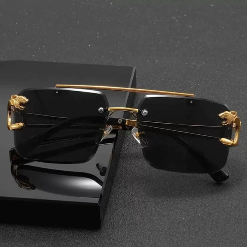 Black RImless Unisex Sunglass